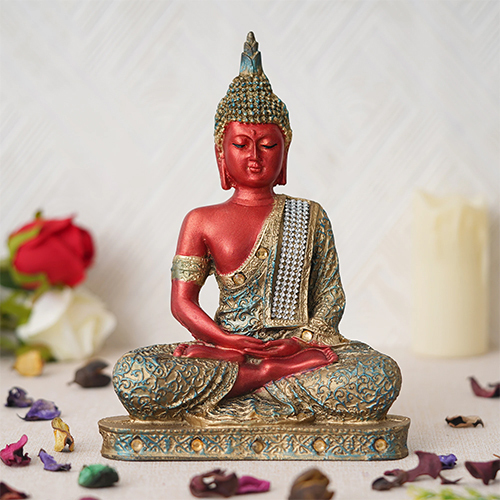 Red Buddha Showpiece