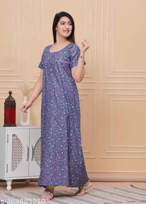 Kerala Best Brand Cotton Nighties Designer Cotton Nighty Color