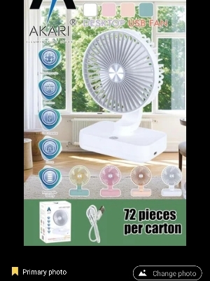 Akari 4011 DF Rechargeable mini Desk Fan