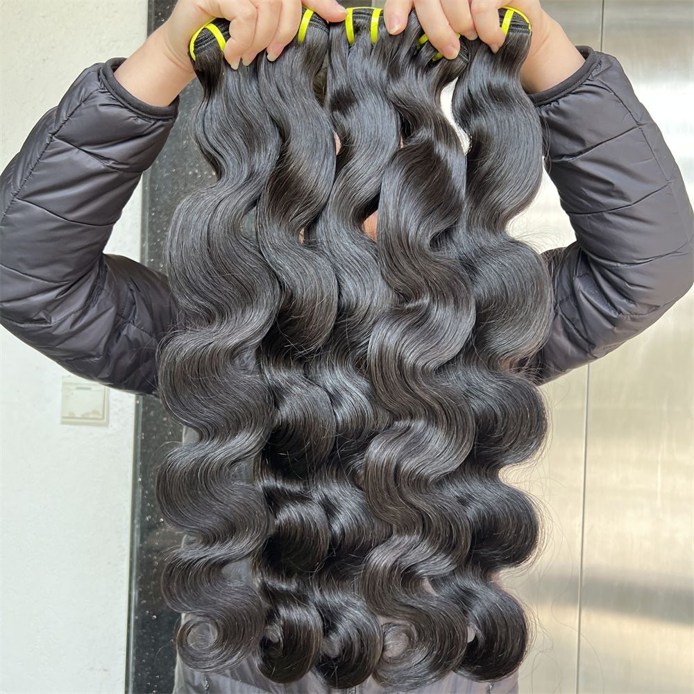 Body Wave Human Hair Bundles with Closure
