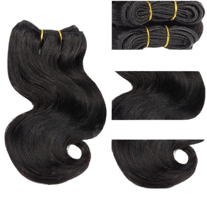 Body Wave Human Hair Bundles with Closure