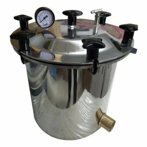 Single Drum Autoclave - Color: Silver