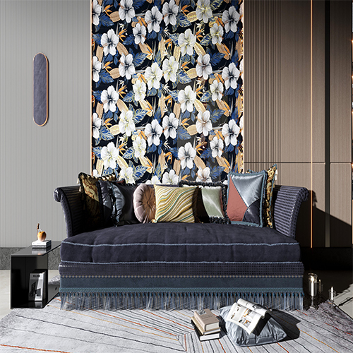 600 X 1200Mm 704 Glossy Golden And Silver Decor Tiles - Color: Multi Color