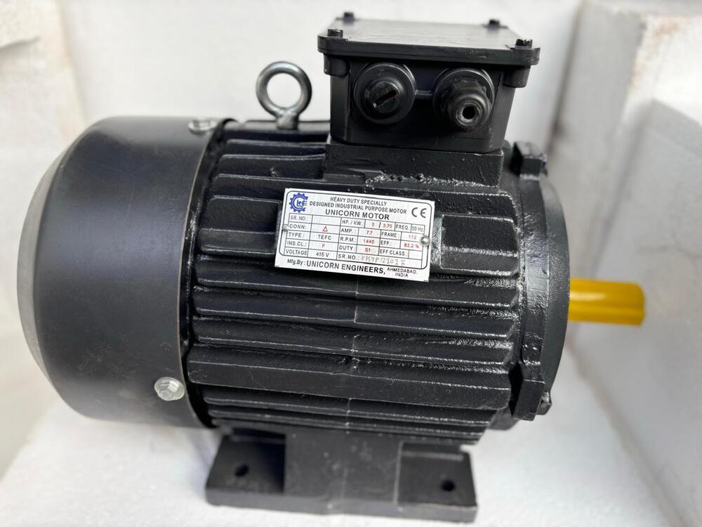 Three Phase Electric Induction Motor - Color: Blue
