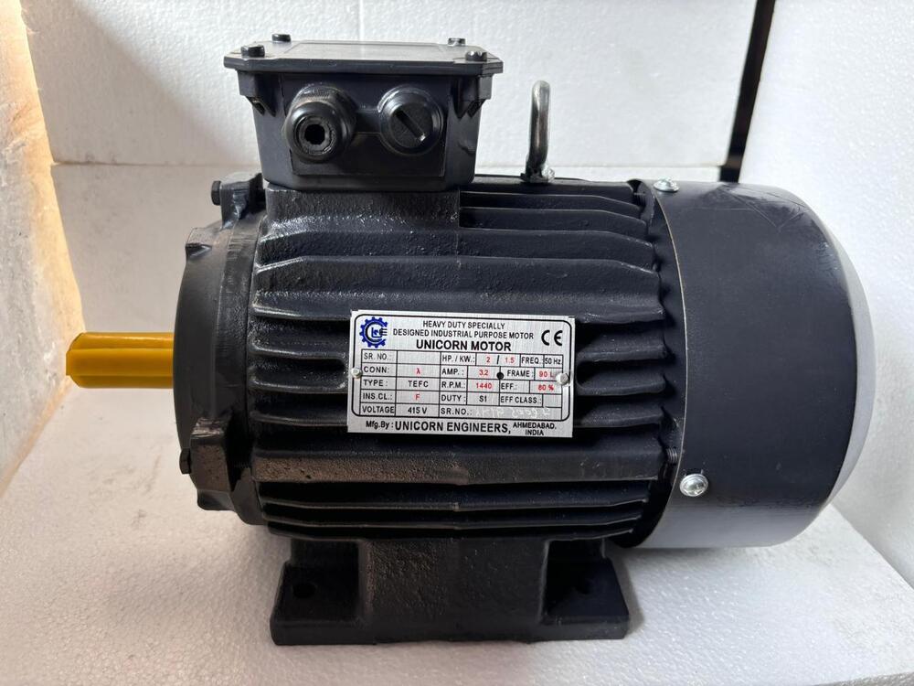 2 Hp Three Phase Motors - Color: Black