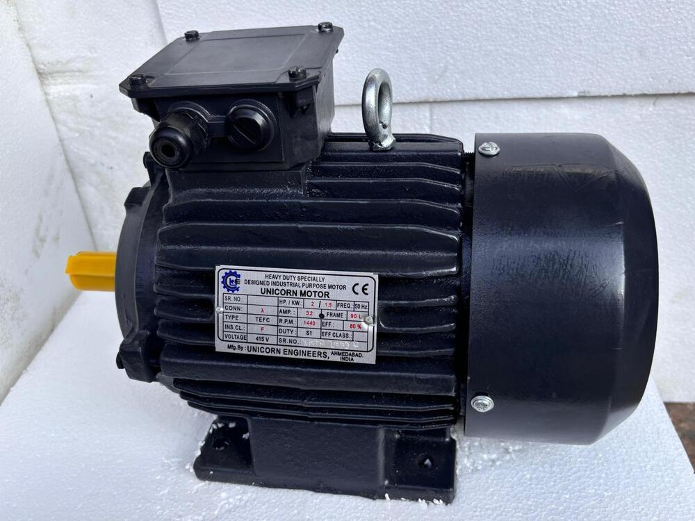 2 Hp Three Phase Motors - Color: Black