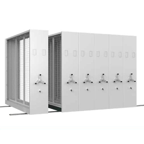 Painting And Artworks Mobile Shelving System - Color: Orange