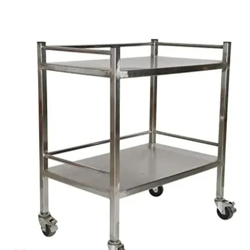 Ss Two Shelve Open Trolley - Color: Silver