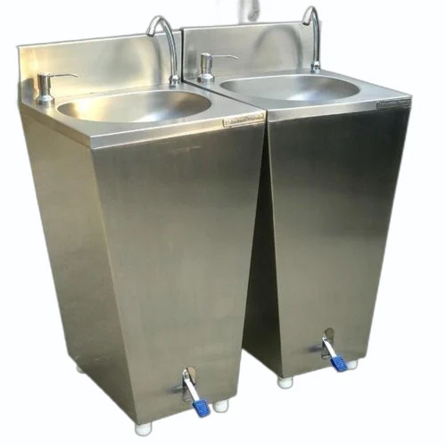 Ss Foot Operated Hand Sanitizer Dispenser - Color: Silver