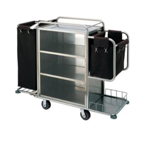 Stainless Steel Housekeeping Trolley