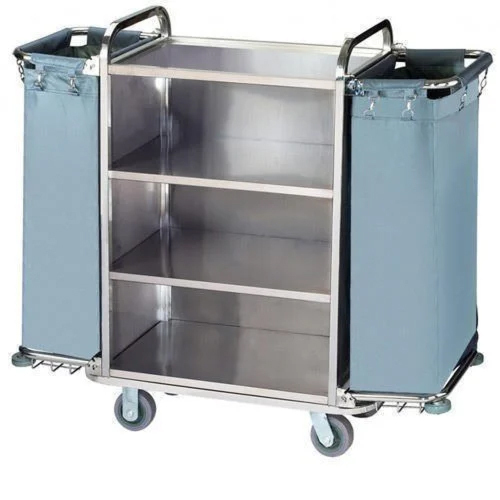 Ss Housekeeping Trolley - Color: Silver