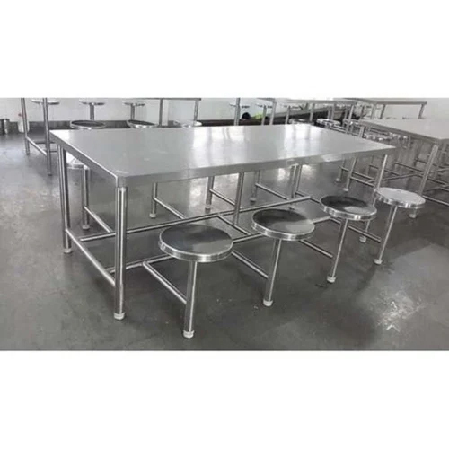 Ss Restaurant Dining Table - Color: Silver