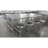 Ss Restaurant Dining Table - Color: Silver