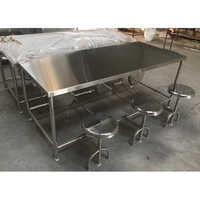 6 Seater Stainless Steel Dining Table