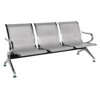 Ss 3 Seater Waiting Bench - Color: Silver