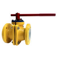 Pfa Lined Ball Valve - Color: Yellow