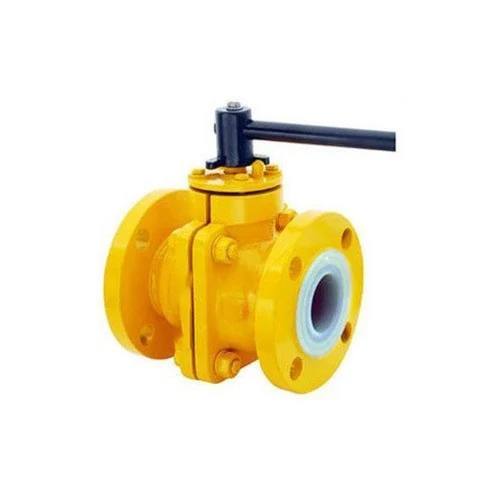 Pfa Lined Valve - Color: Yellow