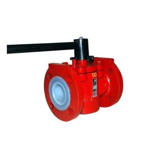 Pfa Lined Plug Valve - Color: Red