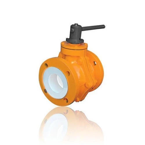 Ptfe Lined Valve - Color: Orange