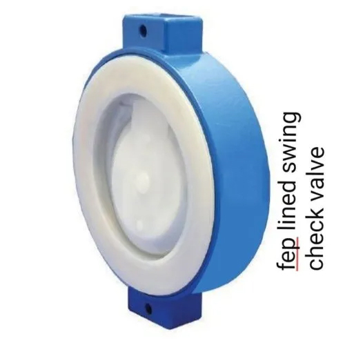 Fep Lined Swing Check Valve - Power: Manual