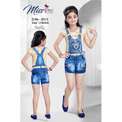 D.No-8215 Size 18X34 Girls Hot Pant Top - Color: Multicolor