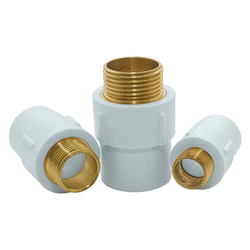 Brass Male Threaded Adapter - Color: White