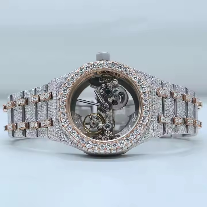 Sleek Designed Premium Iced Out Moissanite Wrist Watches for Men's Luxury Occasional Wearables at Best Prices