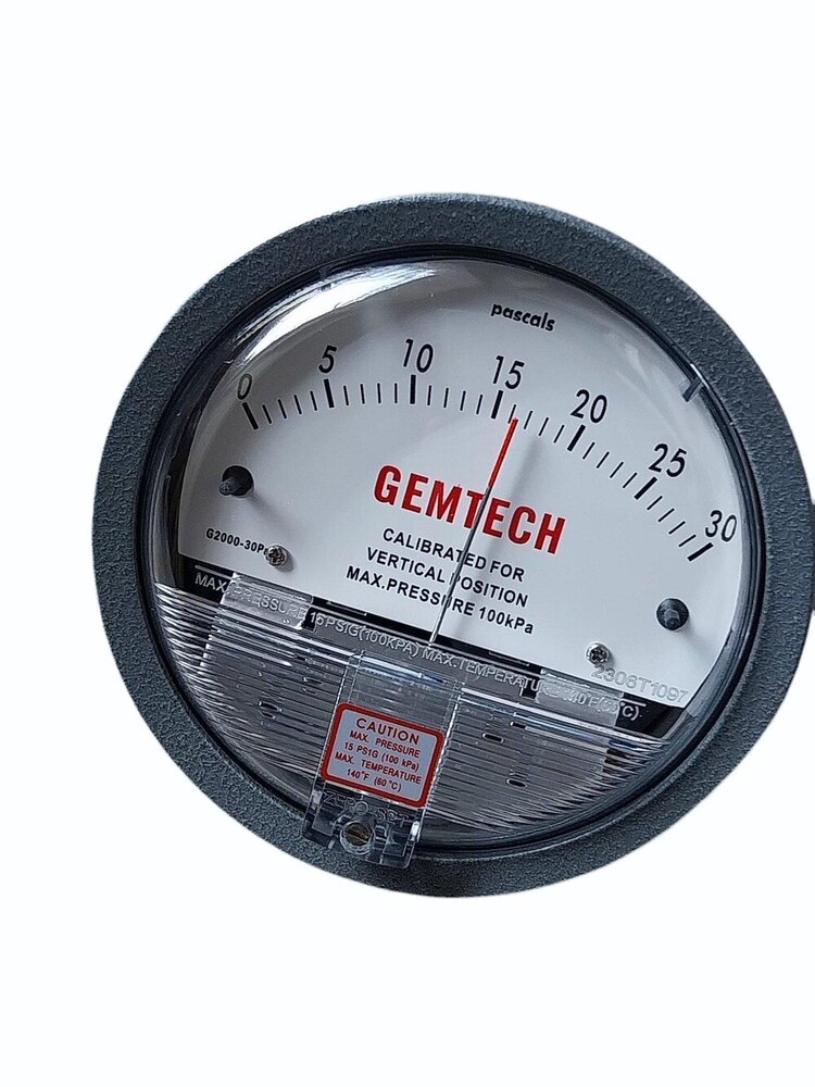 Model G2000-30pa Gemtech Differential Pressure Gauge Range 30 Pa