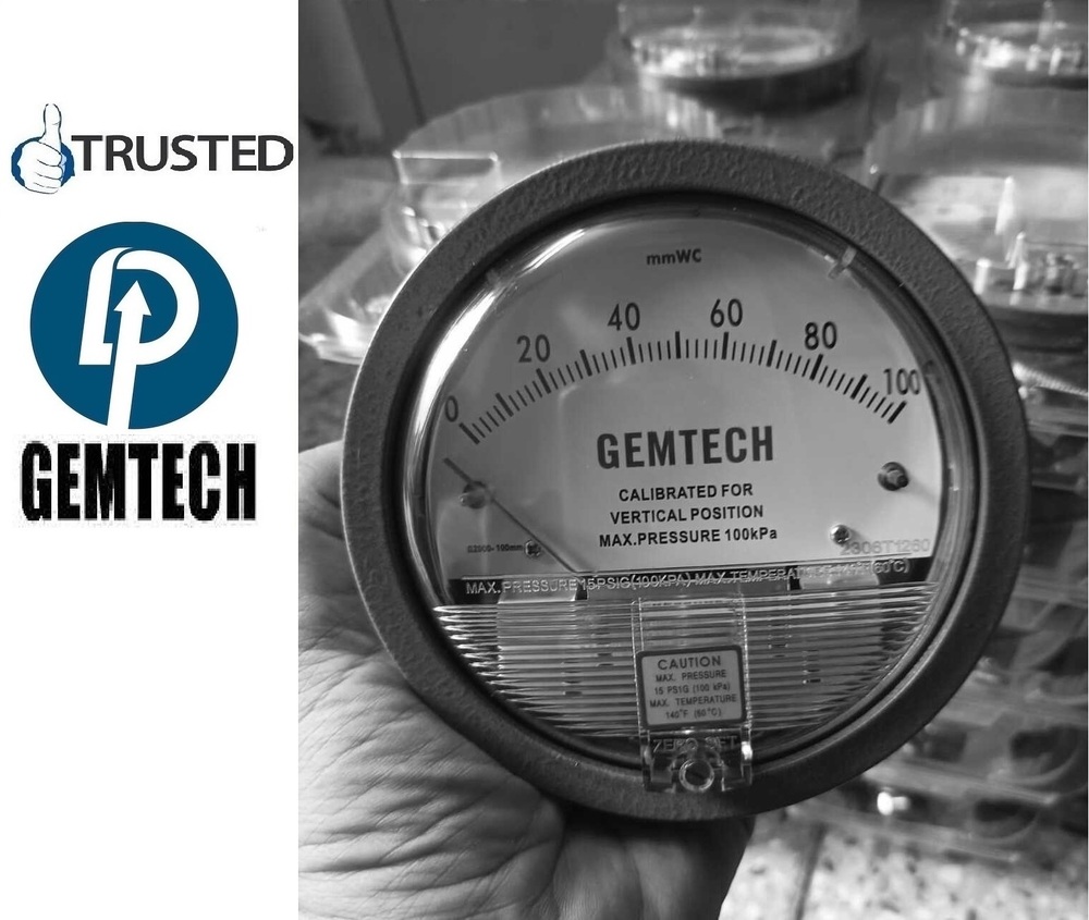 Popular Gemtech Differential Pressure Gauges Distributors By Pune Maharashtra - Accuracy: - A 2% Of Full Span At 70 (21 (A 3% On -0