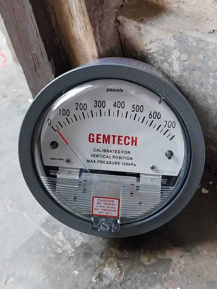 Model G2000-750PA GEMTECH Differential Pressure Gauge Range 750 PA