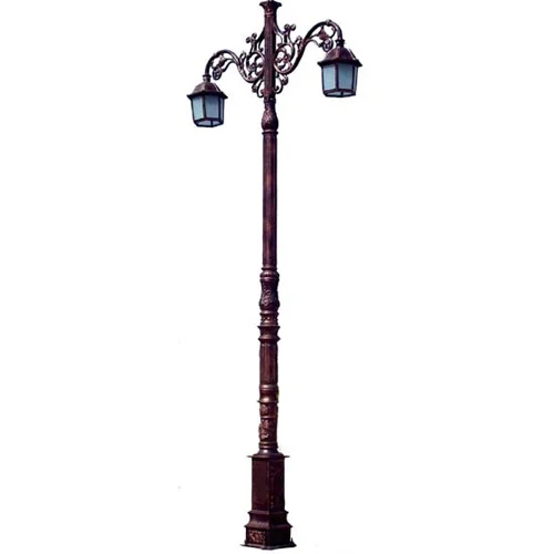 Cast Iron Lighting Poles - Color: Brown