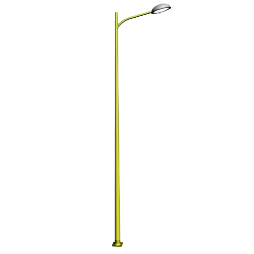 Octagonal Street Lighting Pole - Color: Yellow