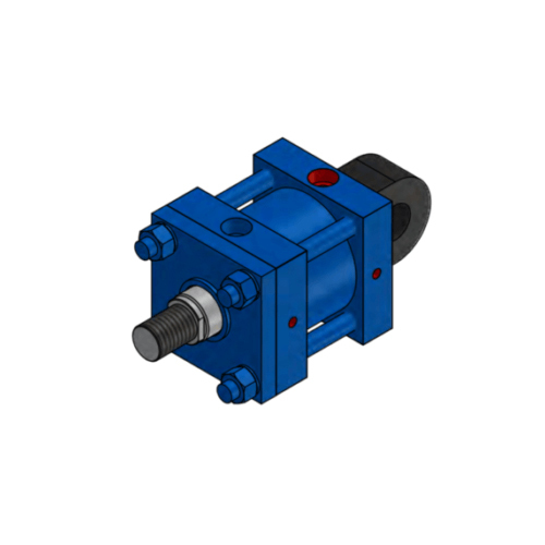 Iph 5 Series 100 Bar Hydraulic Cylinder - Color: Blue
