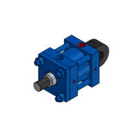 Iph 5 Series 100 Bar Hydraulic Cylinder - Color: Blue