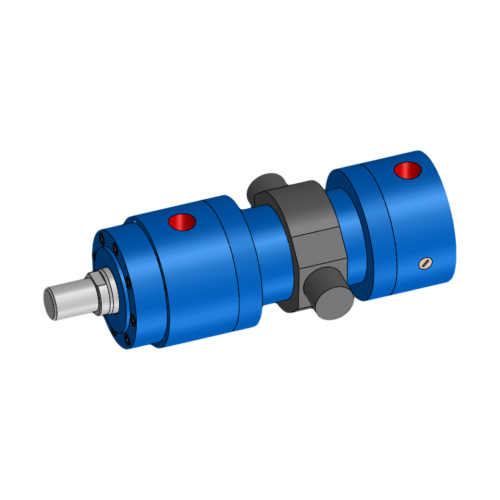 Iph Series 1 Mt4 Intermediate Fixed Or Movable Trunnion Male Welded Round Hydraulic Cylinder - Color: Blue