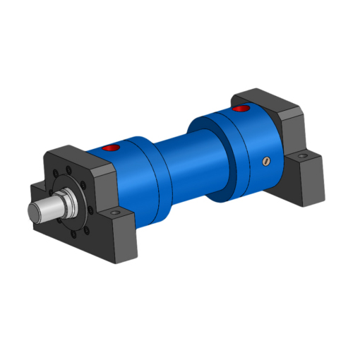 Iph Series 1 Welded Round Ms2 Side Lugs-1 Hydraulic Cylinder - Color: Blue & Black