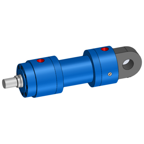 Iph Series 1 Welded Round Mp4 Cap Detachable Plain Eye Hydraulic Cylinder - Color: Blue