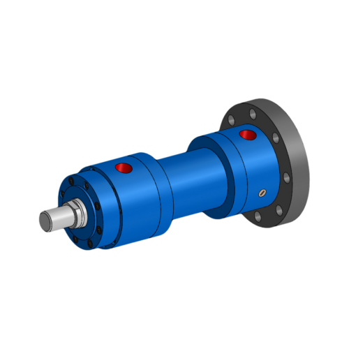 Iph Series 1 Welded Round Mf4 Cap Circular Flange Hydraulic Cylinder - Color: Blue