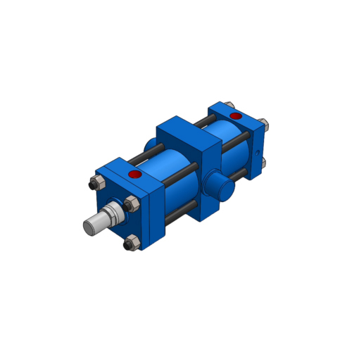 Iph Series 2 Rectangular Mt4 Intermediate Trunnion Hydraulic Cylinder - Color: Blue