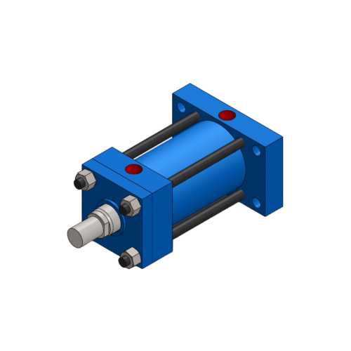 IPH Series 2 Rectangular ME6 Cap Rectangular Flange Hydraulic Cylinder