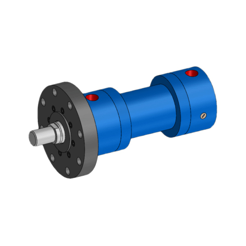 Iph Series 1 Welded Round Mf3 Head Circular Flange Hydraulic Cylinder - Color: Blue