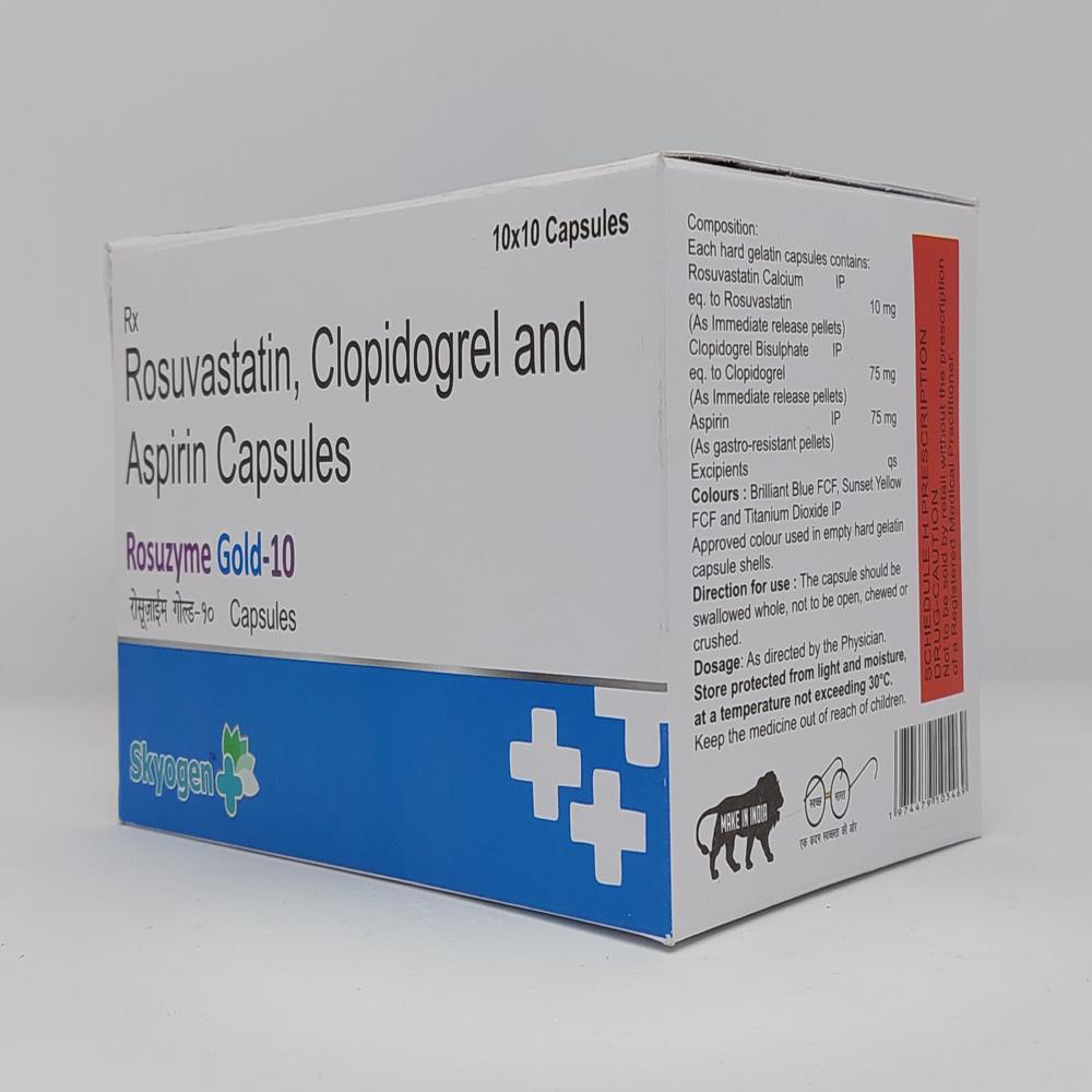 Rosuvastatin 10Mg, Clopidogrel 75 MG, ASPIRIN 75 MG Capsules