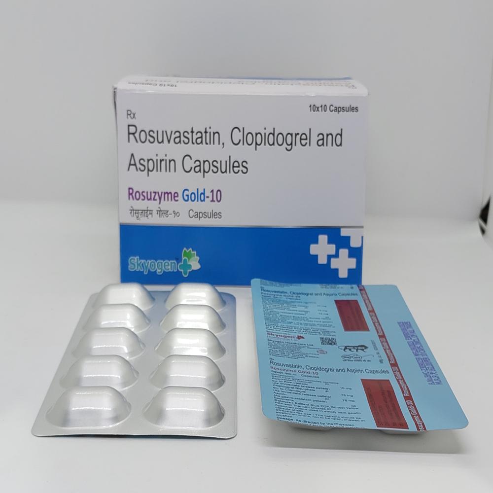 Rosuvastatin 10Mg, Clopidogrel 75 MG, ASPIRIN 75 MG Capsules