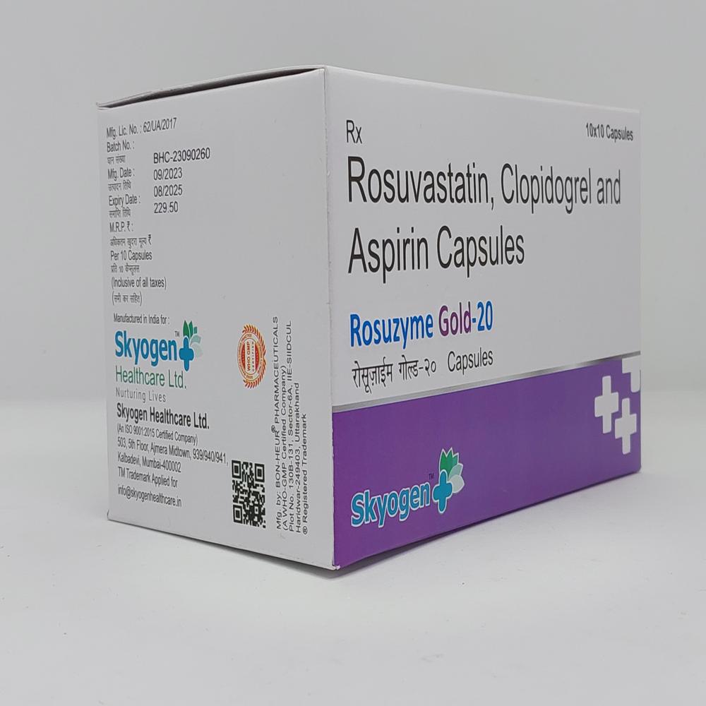 Rosuvastatin 20 Mg, Clopidogrel 75 MG, Aspirin75 Mg Capsules