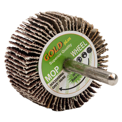 50 x 25 Grit 60 Gold Plus Brand Mop Wheel