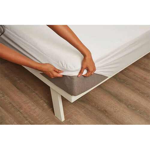 White Premium Mattress Protector - Fabric Type: Cotton