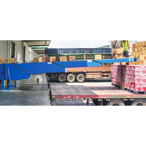 Industrial Telescopic Conveyor - Color: Blue Paint Coated