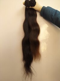 Raw Unprocessed Natural Black U Tips Human Hair Extensions