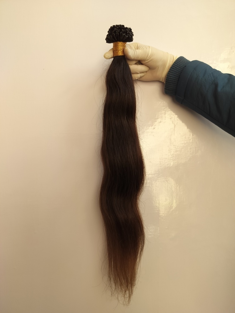 Raw Unprocessed Natural Black U Tips Human Hair Extensions