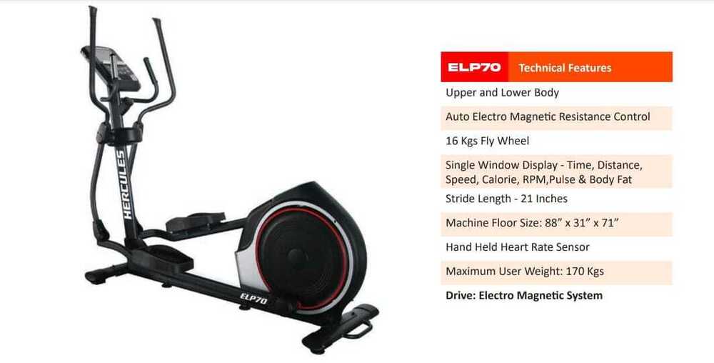 Elliptical cross trainer